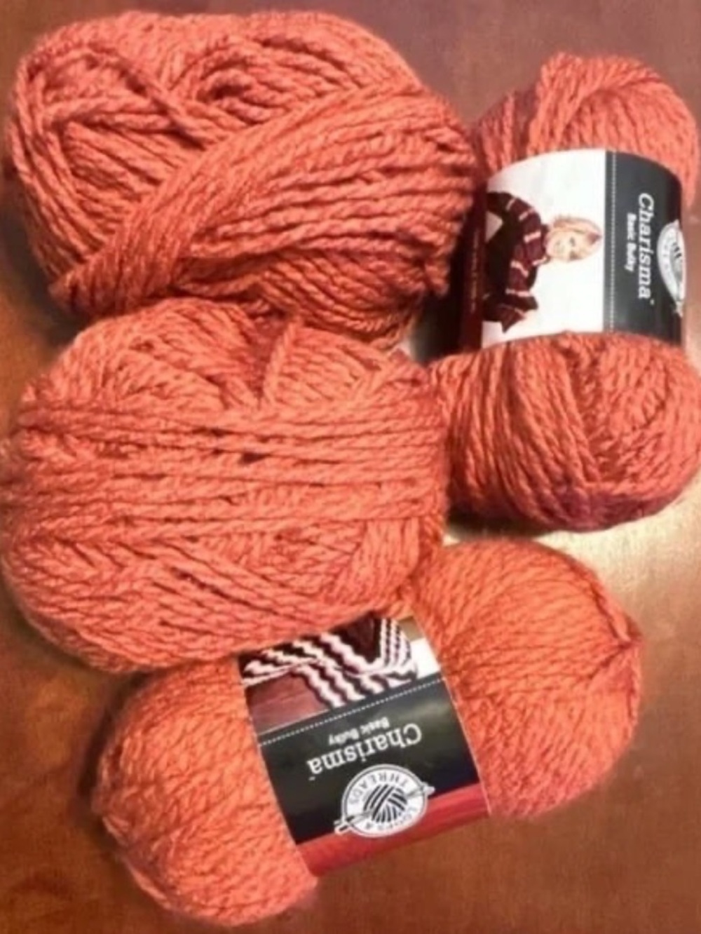 . 4 skeins of Loops & Threads bulky yarn, Copper